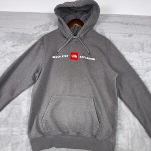The North Face Hoodie Mens MediumSweater Pullover Sweatshirt Outdoor Hiking Grey